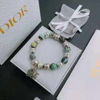 DIOR Multi-element agate Thai silver style bracelet