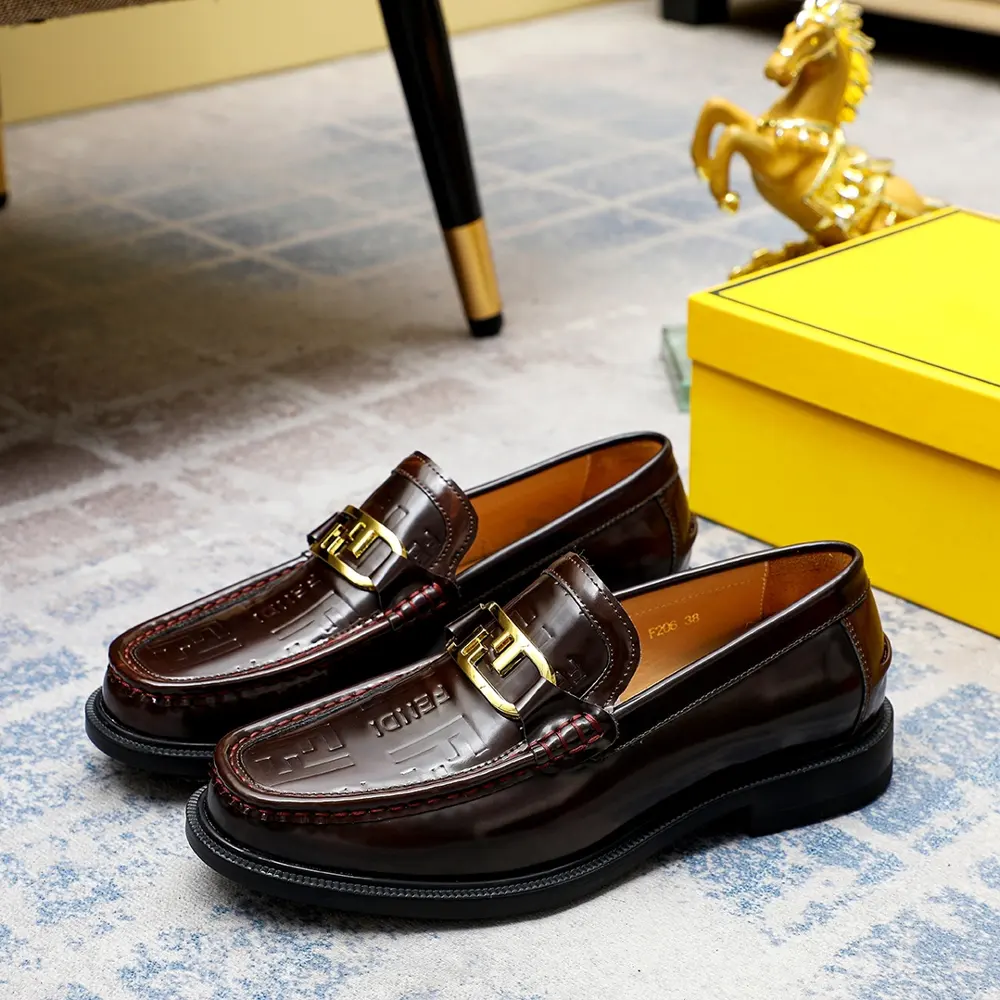 FENDI loafers Men’s formal leather shoes Classic series not to be missed The