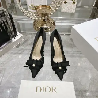 Fringed webbing women’s shoes Dior 2024 autumn catwalk new Adiorble women’s shoes CD