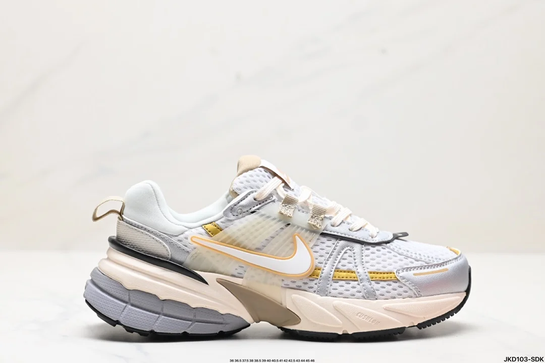 Nike V2K RUN running shoes retro style mesh breathable sports shoes gray silver tight HJ4497-300