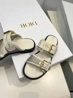 Dior D-Avenue Sandals with Openwork Cannage Pattern
