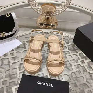 Chanel chain thick-soled casual sandals