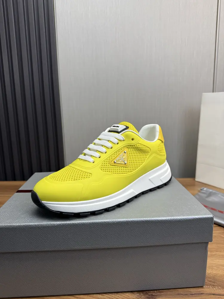 Prada men’s shoes shipped Official website sync⬆ Original flying woven cowhide fabric +