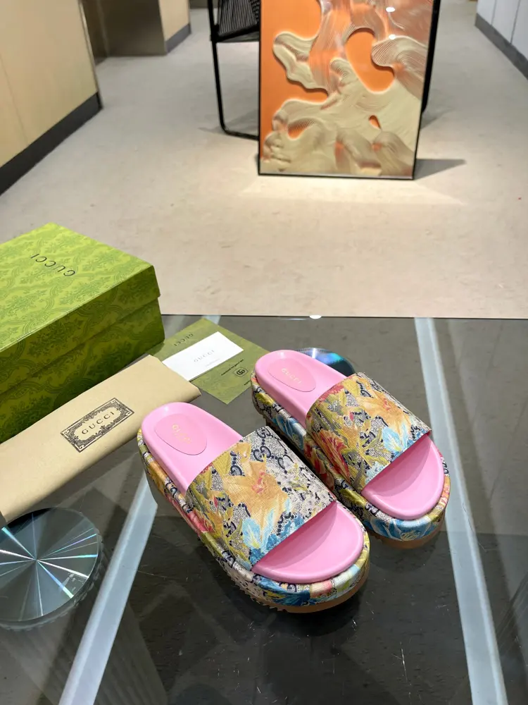 Gucci’s latest limited edition thick-soled slippers