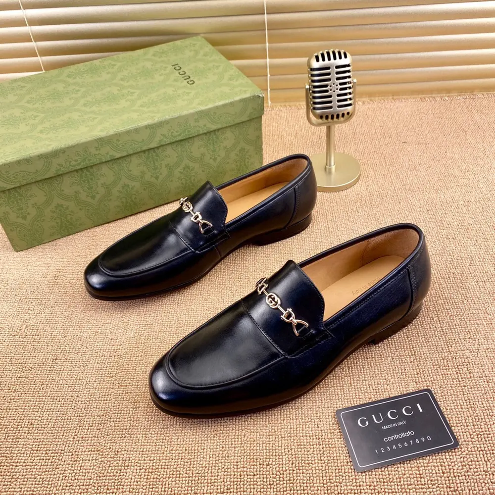 GUCCI business leather shoes upper Italy imported cowhide