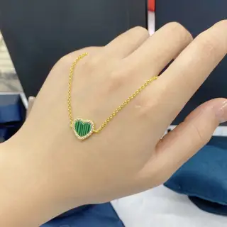 Apm monaco official malachite heart adjustable bracelet female jewelry for girlfriend’s