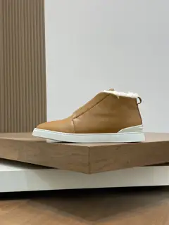 ZEGNA mid-top wool-lined sports sneakers