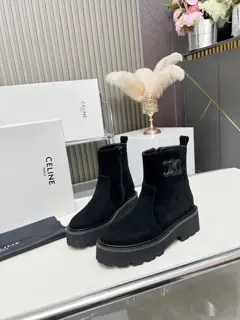 Celine 2024 Arc de Triomphe fashionable and versatile comfortable thick-soled boots