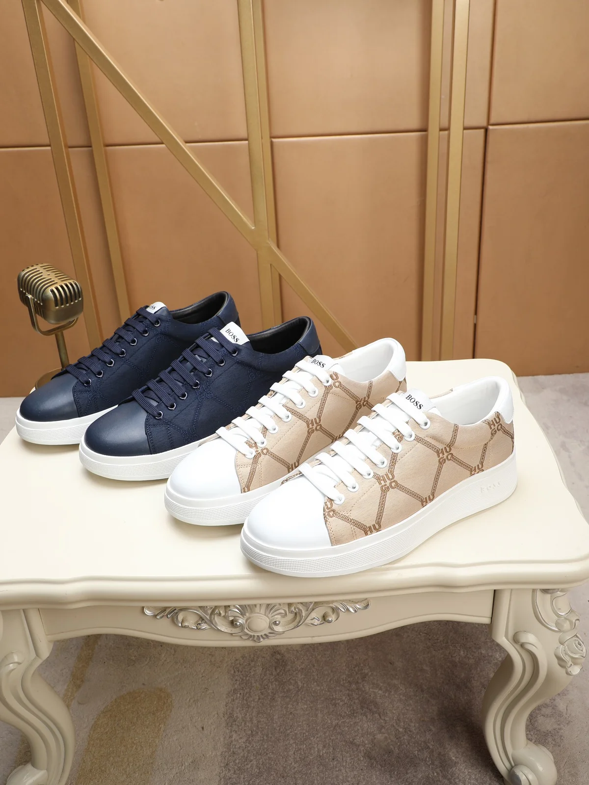 BOSS casual leather shoes