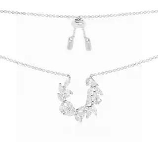 Apm monaco net olive leaf U-shaped wheat ear laurel leaf U-shaped necklace clavicle chain