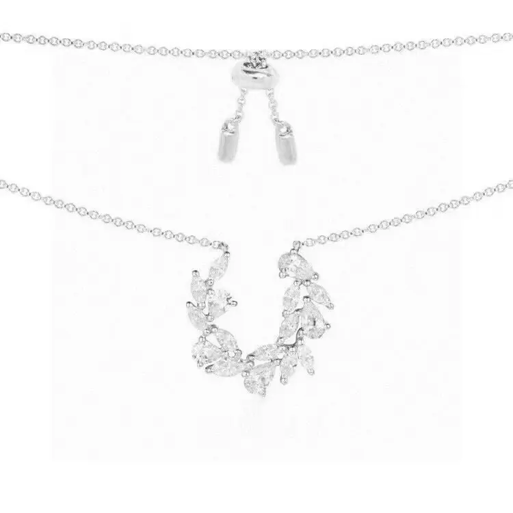 Apm monaco net olive leaf U-shaped wheat ear laurel leaf U-shaped necklace clavicle chain