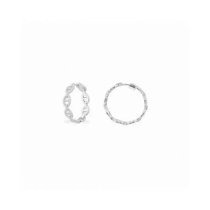 Apm monaco sailor chain hoop earrings large size