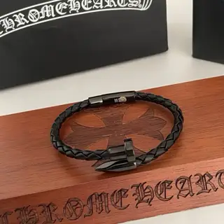 Chrome Hearts Classic Vintage Studded Leather Bracelet
