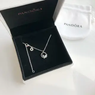 Pandora Sparkling Flower Necklace 925 Silver