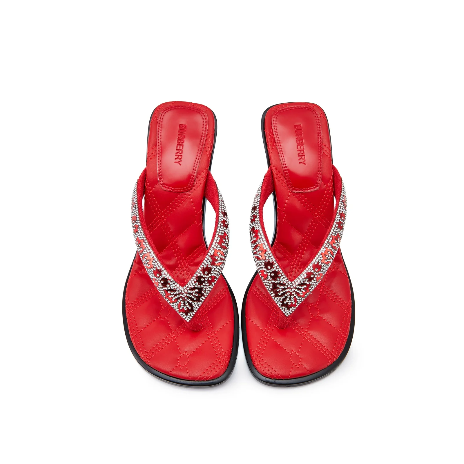 Burberry new high-heeled slippers (heel height 10 cm)
