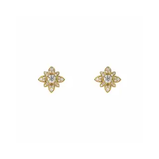 Gucci Flora series 18K gold diamond earrings for women