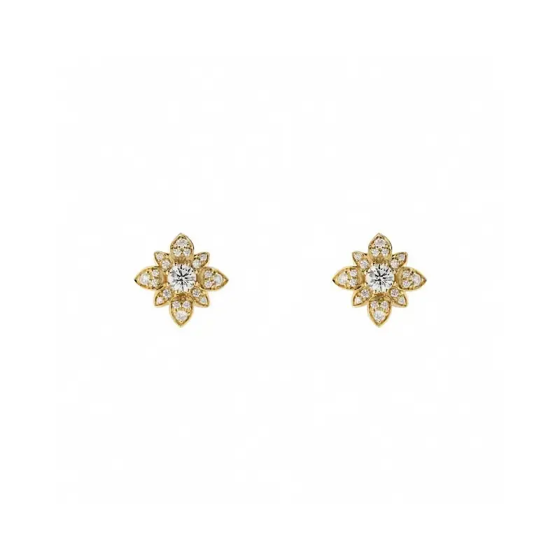 Gucci Flora series 18K gold diamond earrings for women