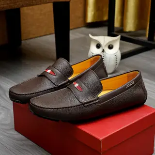 Bally men’s loafers are on sale at the counter
