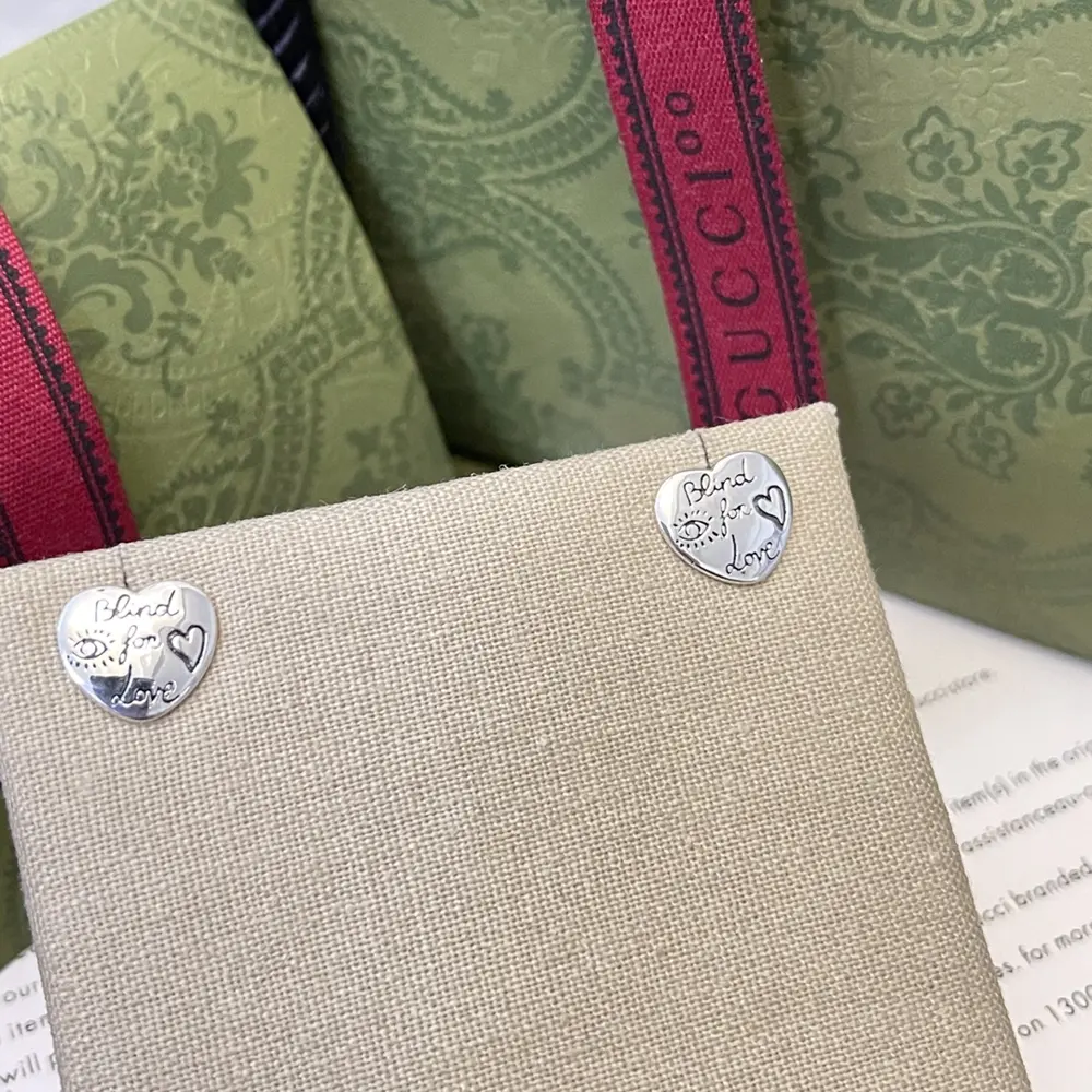 Gucci Blind For Love heart earrings