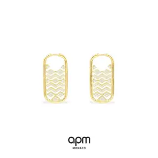 Apm monaco Batik wave plate earrings