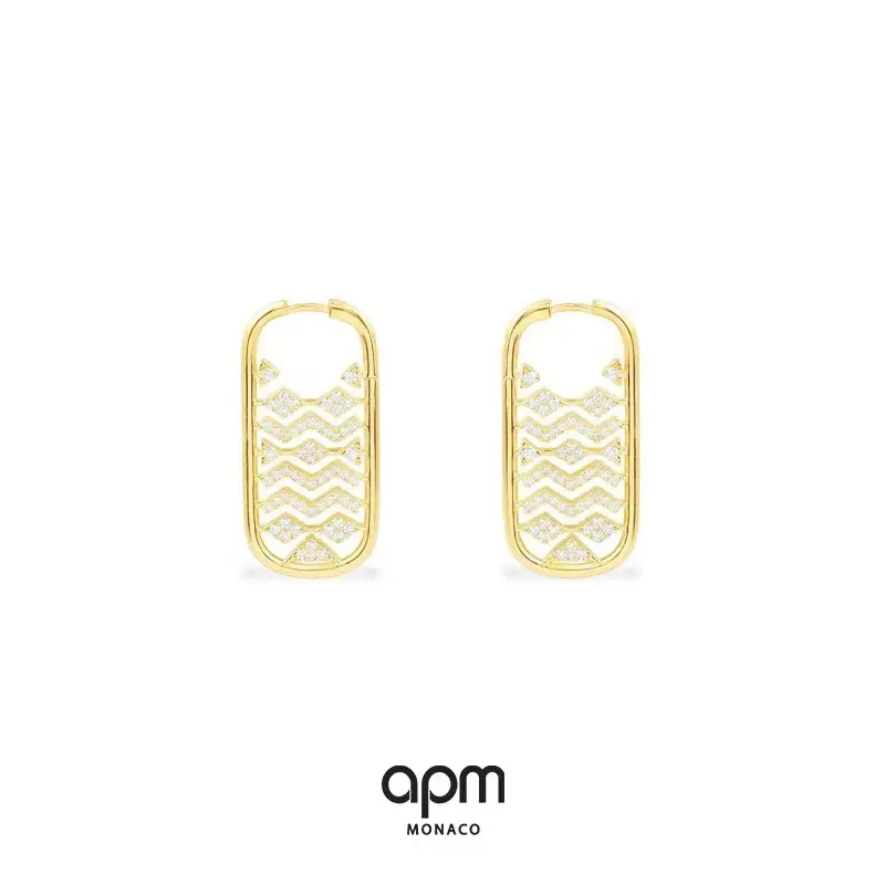 Apm monaco Batik wave plate earrings