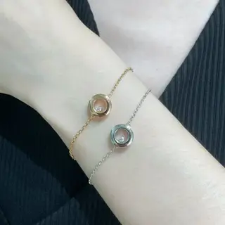 V gold plated Mimi gold Chopin CNC round smooth shaking bracelet