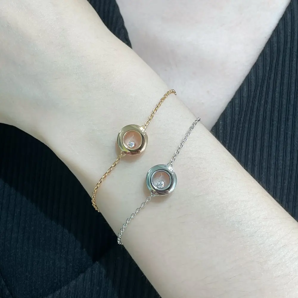 V gold plated Mimi gold Chopin CNC round smooth shaking bracelet