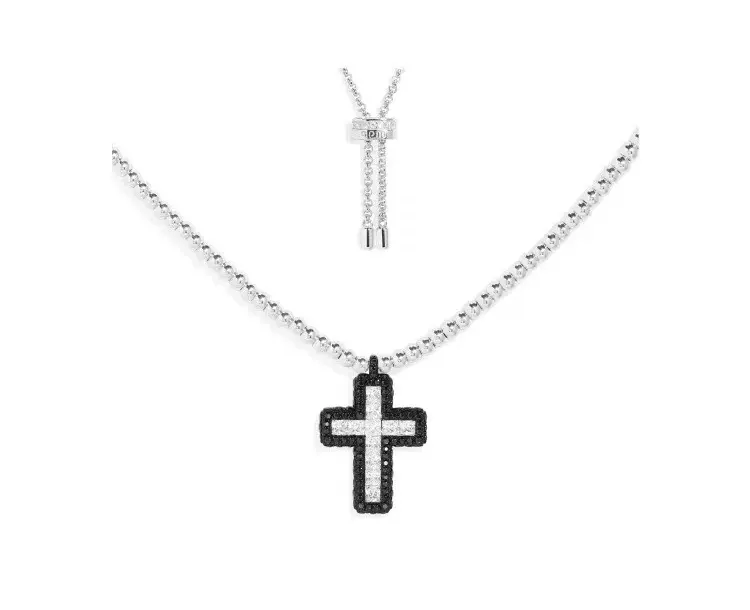 Apm monaco black cross adjustable necklace cool