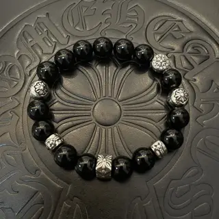 Chrome Hearts Classic Retro Multi-element Obsidian Bracelet