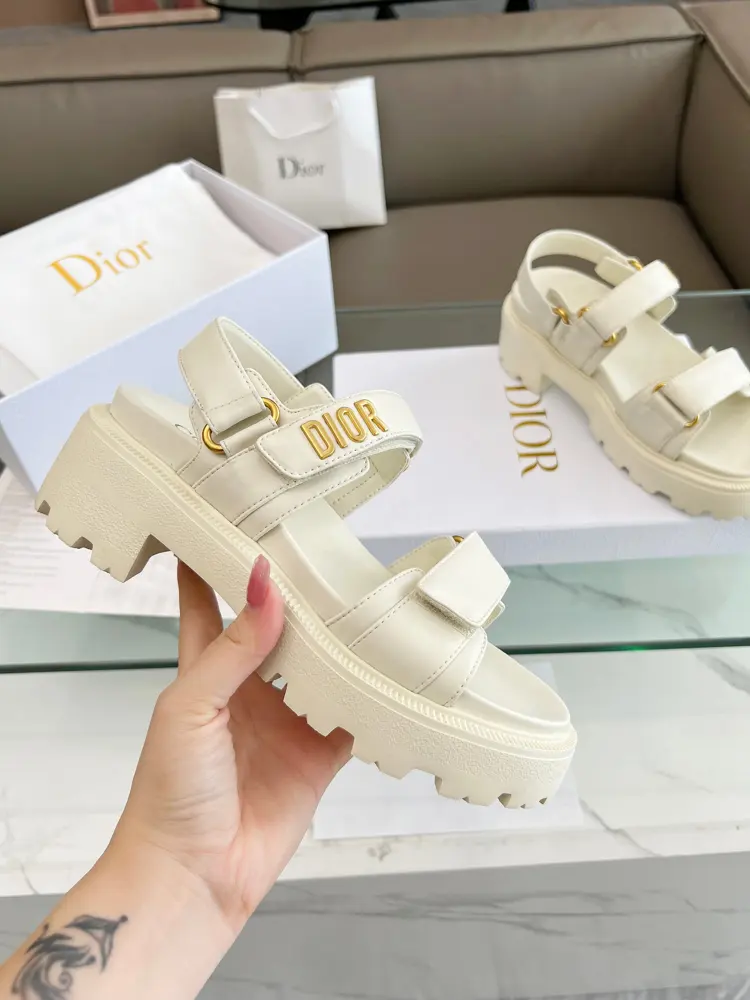 Dior Magic Thick-soled Mid-heeled Sandals Upper + Lining: Original custom materials