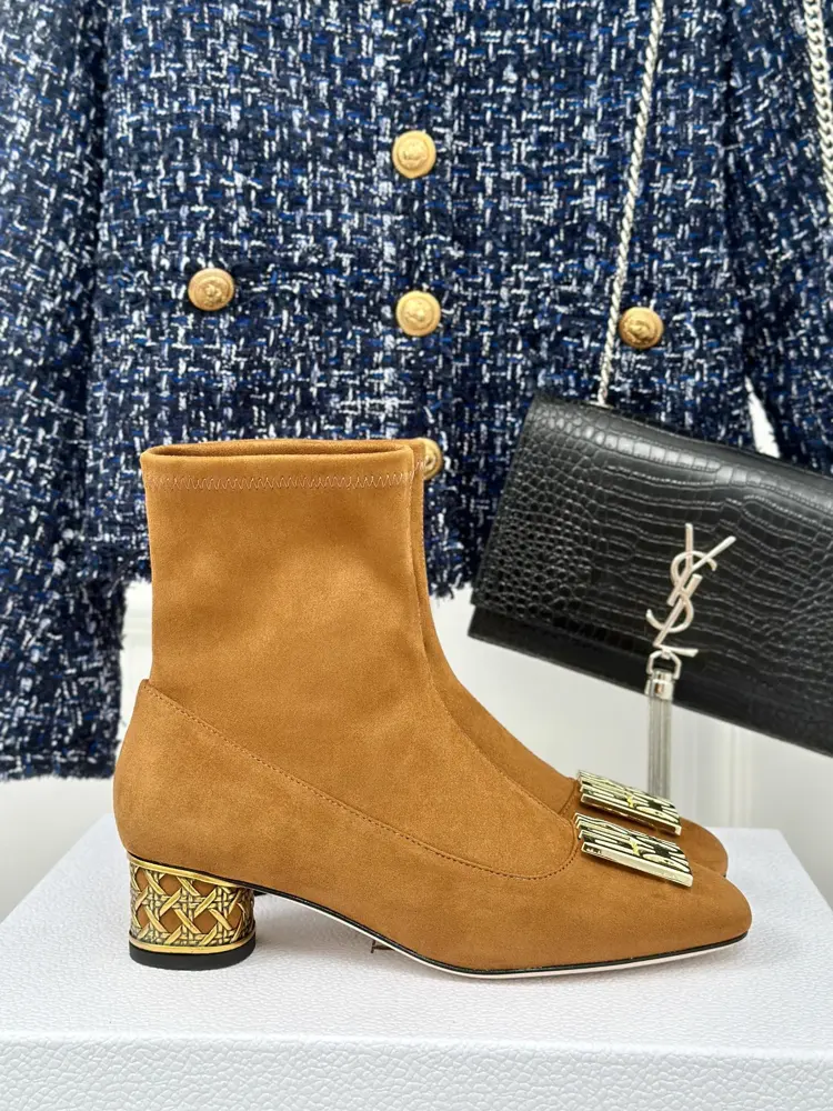 Dior/Dior 24S autumn and winter new round heel short boots