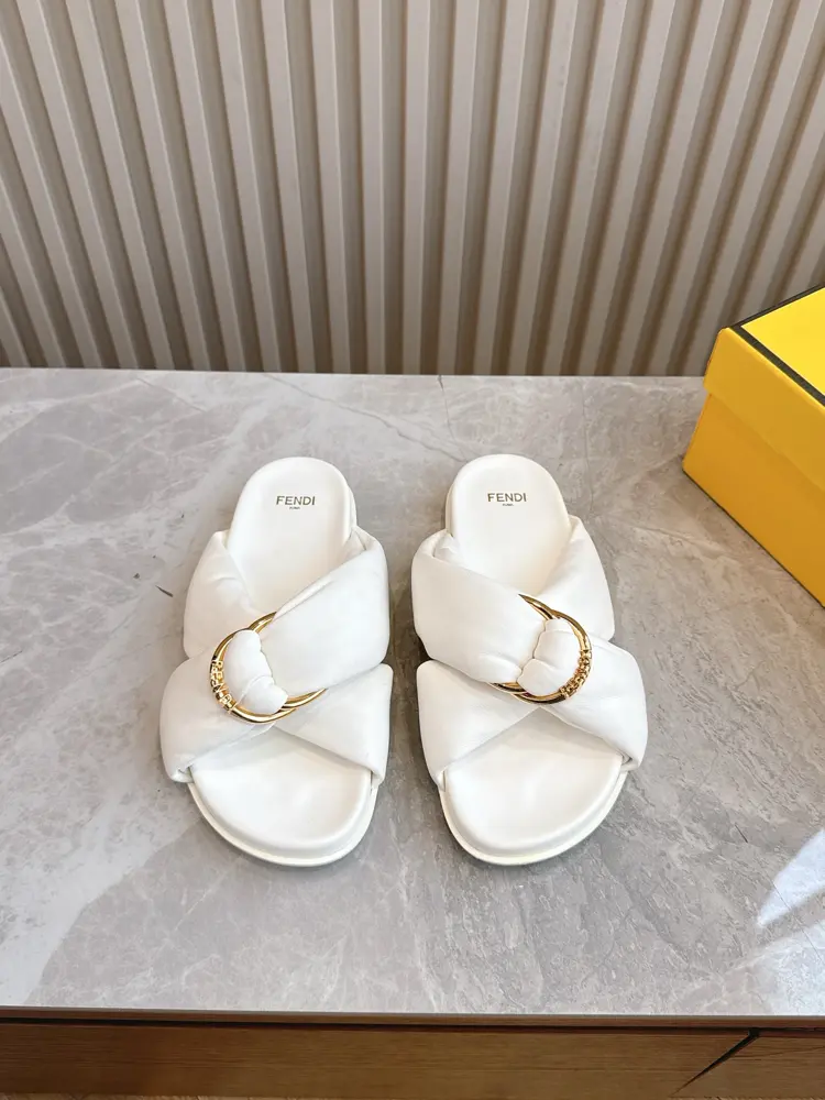 Fendi’s FF slippers are a must-have every year. This year