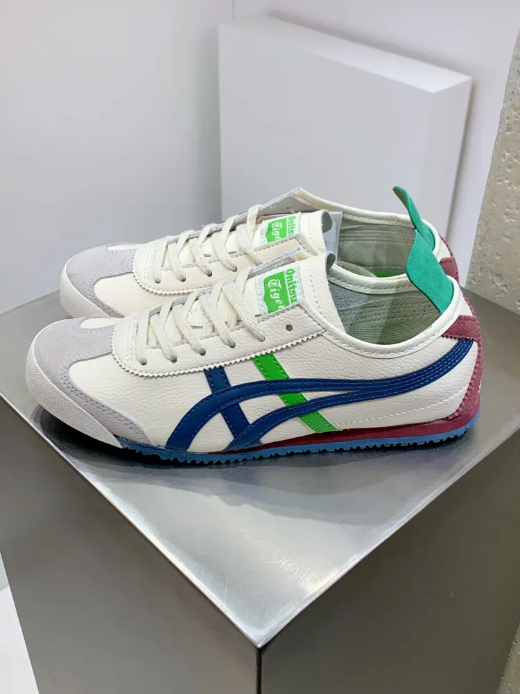 Asics Using soft grain cowhide leather combined with suede trim upper material#Embedded 1183B391-100