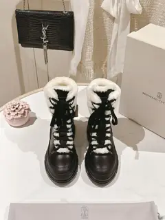 Brunello Cucinelli wool ankle boots The classic inspiration from loafers defines the modern