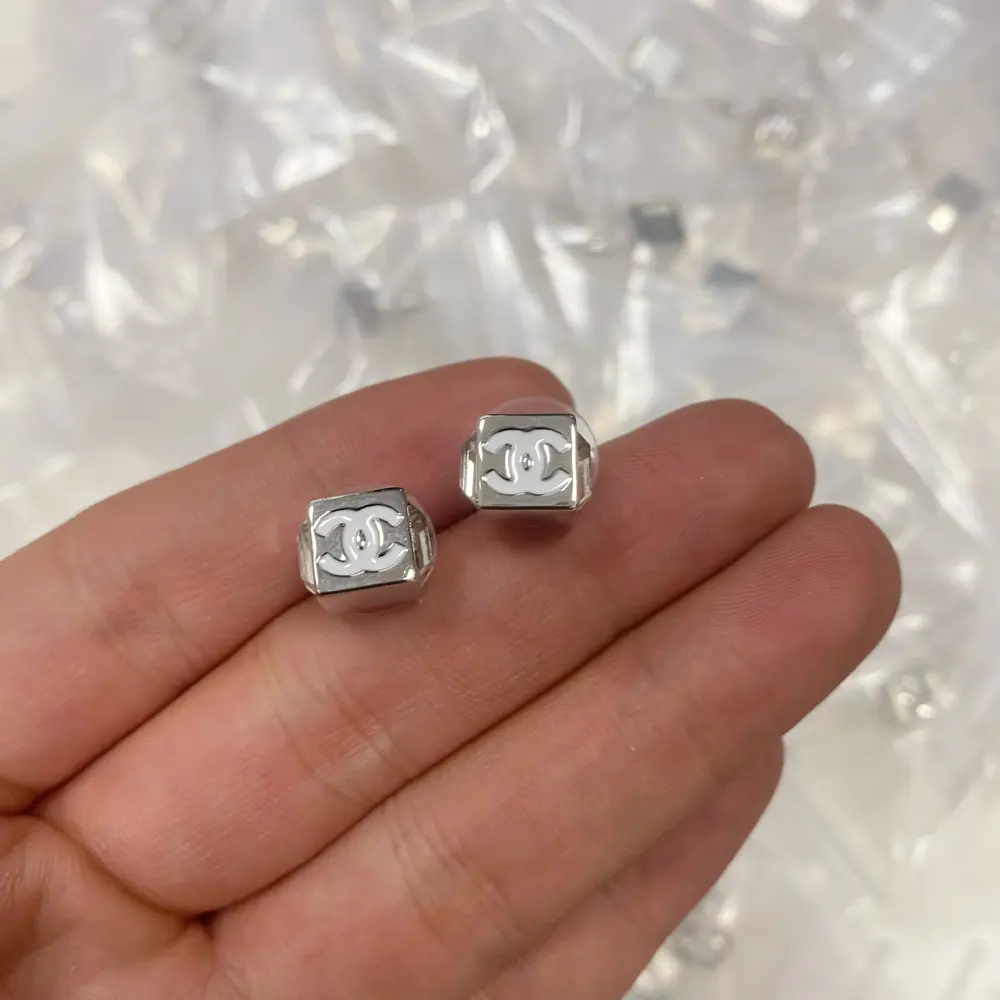 Chanel two-tone diamond earrings