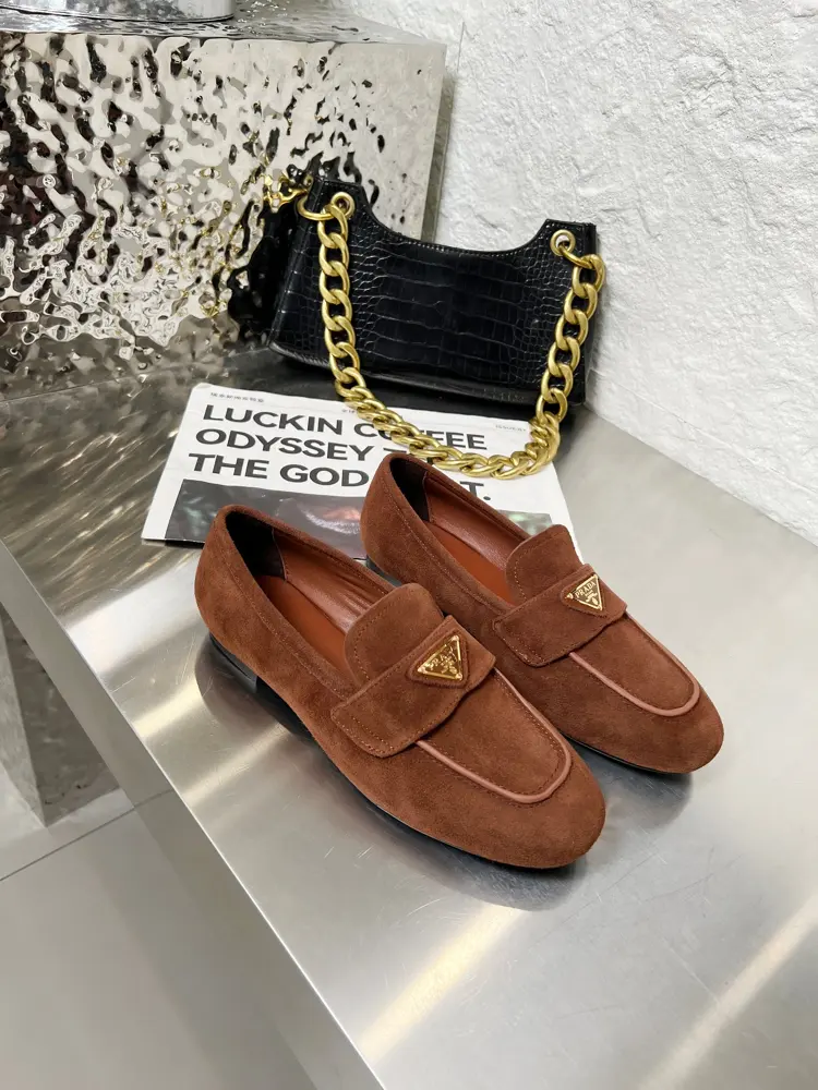 Prada classic triangle logo loafers series