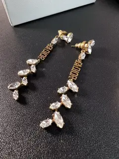 Dior bronze diamond stud earrings