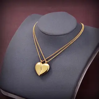 Balenciaga Heart 2-in-1 necklace