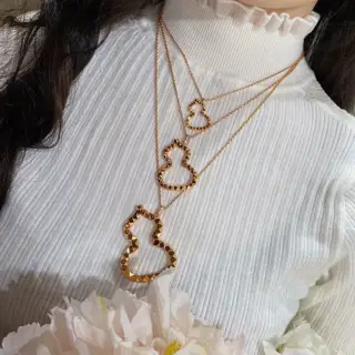 Qeelin Kirin Large Gourd Necklace