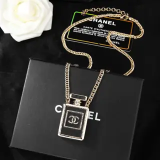 Chanel perfume bottle necklace