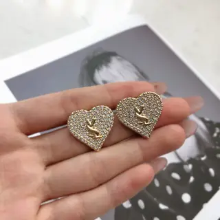 Yves Saint Laurent heart earrings