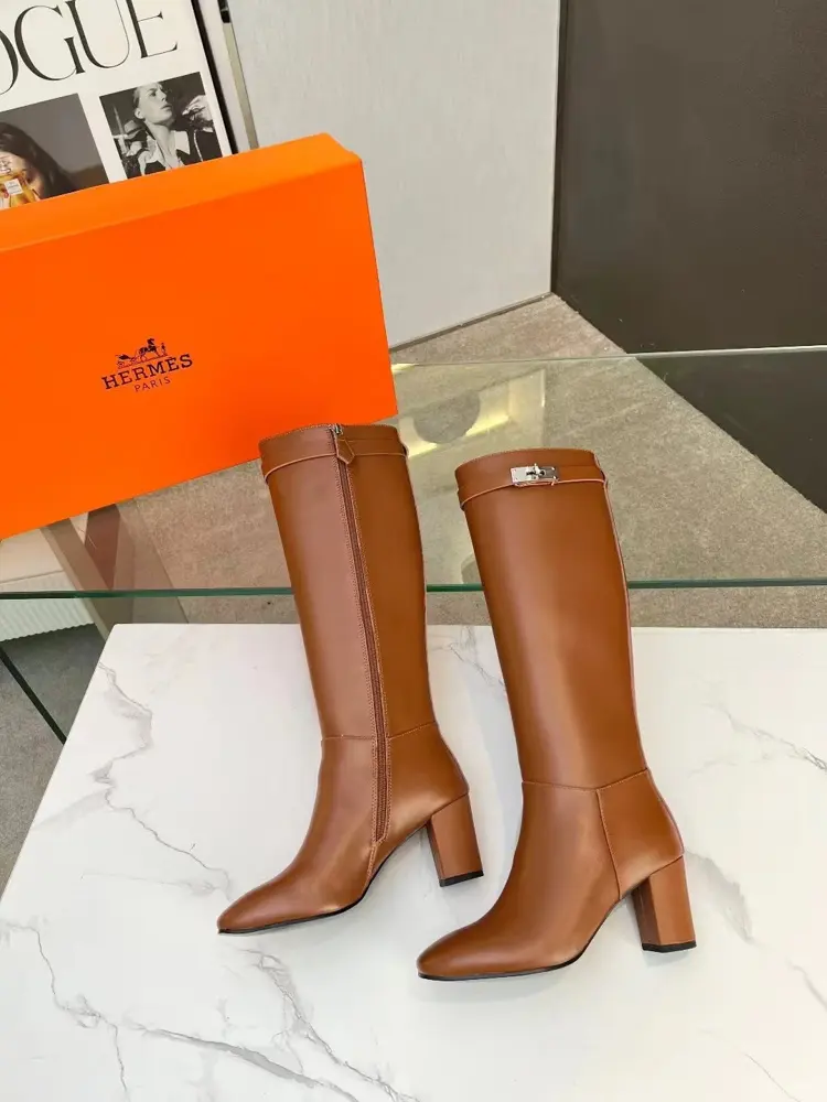 Hermes Upgraded version with cowhide upper and cowhide lining Heels
