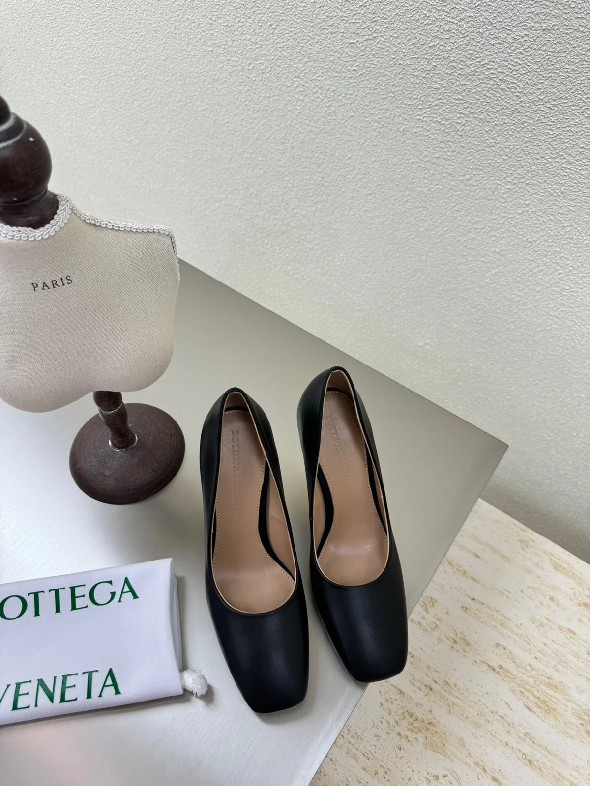 BOTTEGA VENETA knot heel single shoe BV Knot series metal heel slippers high heel single