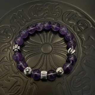 Chrome Hearts Classic Retro Multi-element Purple Water Bracelet