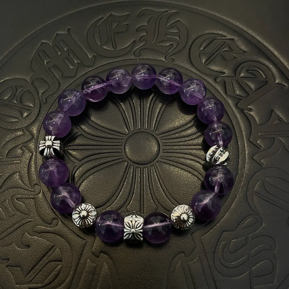 Chrome Hearts Classic Retro Multi-element Purple Water Bracelet