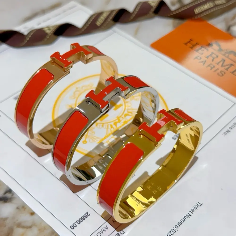 Hermes bracelet v gold original custom Hermes bracelet enamel craftsmanship is too