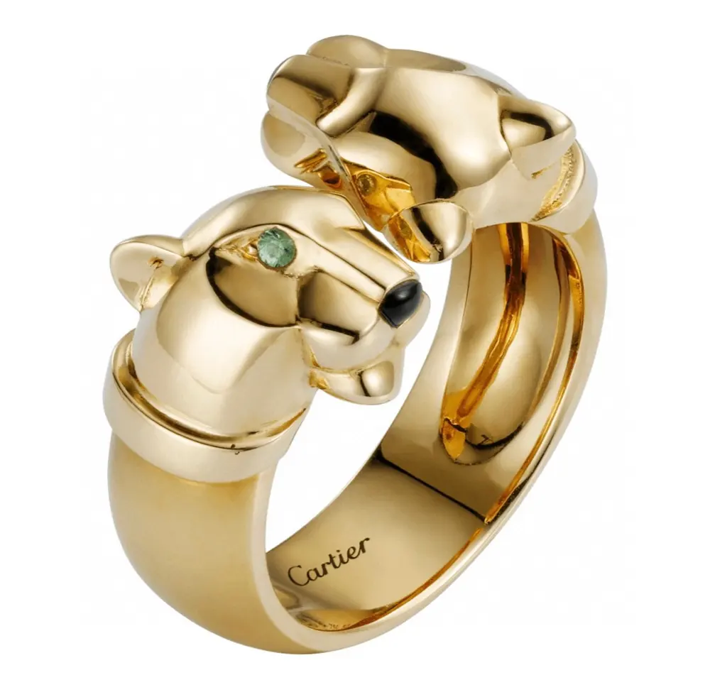 Cartier leopard ring Domineering leopard polished ring Panthère de Cartier leopard open