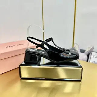 miumiu T-strap backless sandals