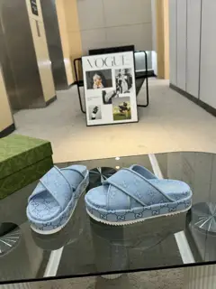 Gucci’s latest limited edition thick-soled slippers
