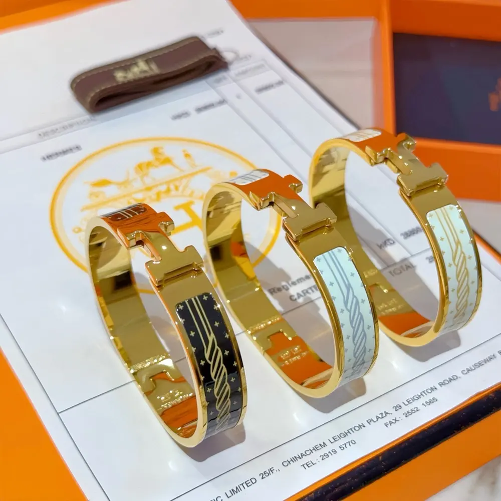 Hermes bracelet v gold original custom Hermes bracelet enamel craftsmanship is too